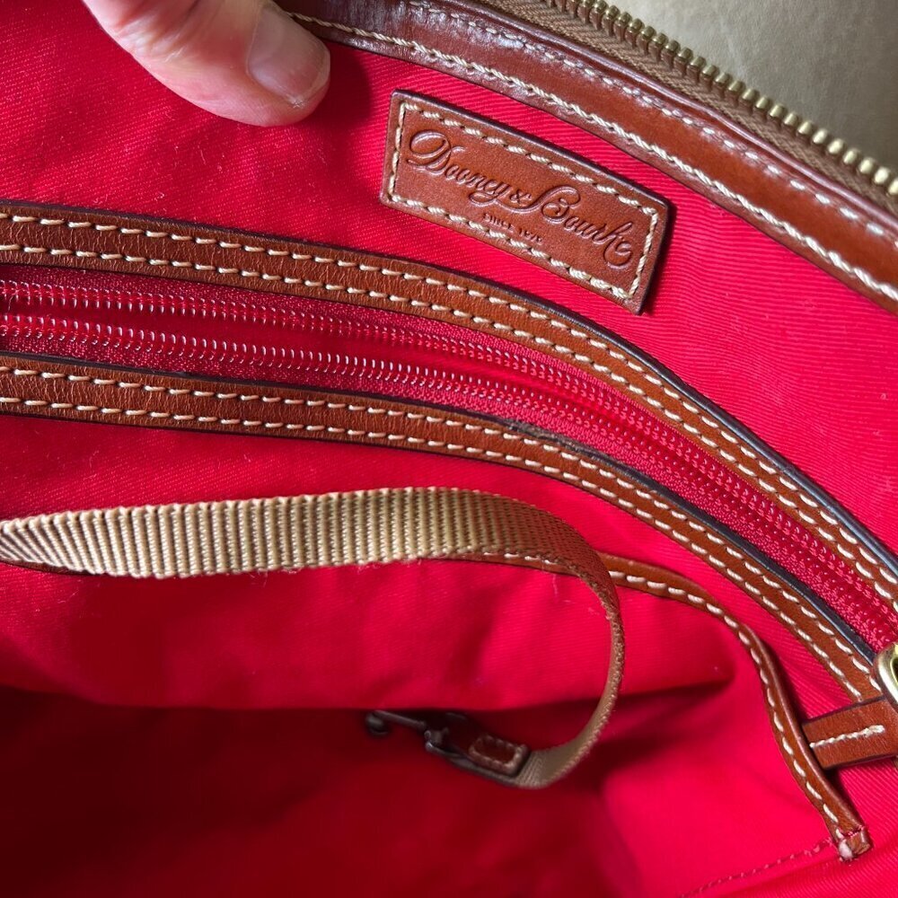 Dooney & Bourke Satchel Bag Zip Zip Dome Crossbody Pebble Grain Leather Oyster - Picture 9 of 13